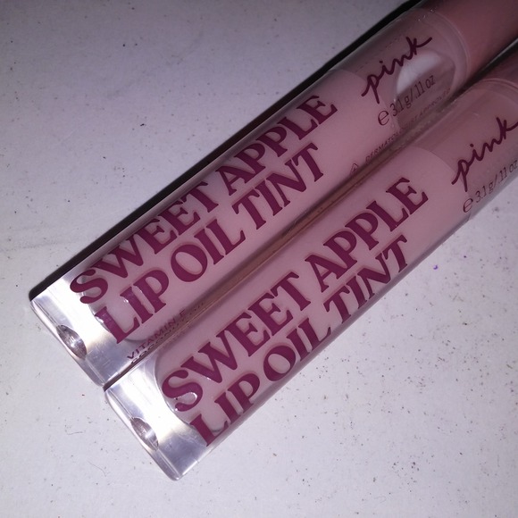 Set of 2 Victoria Secret Lip Oil Tint Sweet Apple Gift Set New - Picture 2 of 6